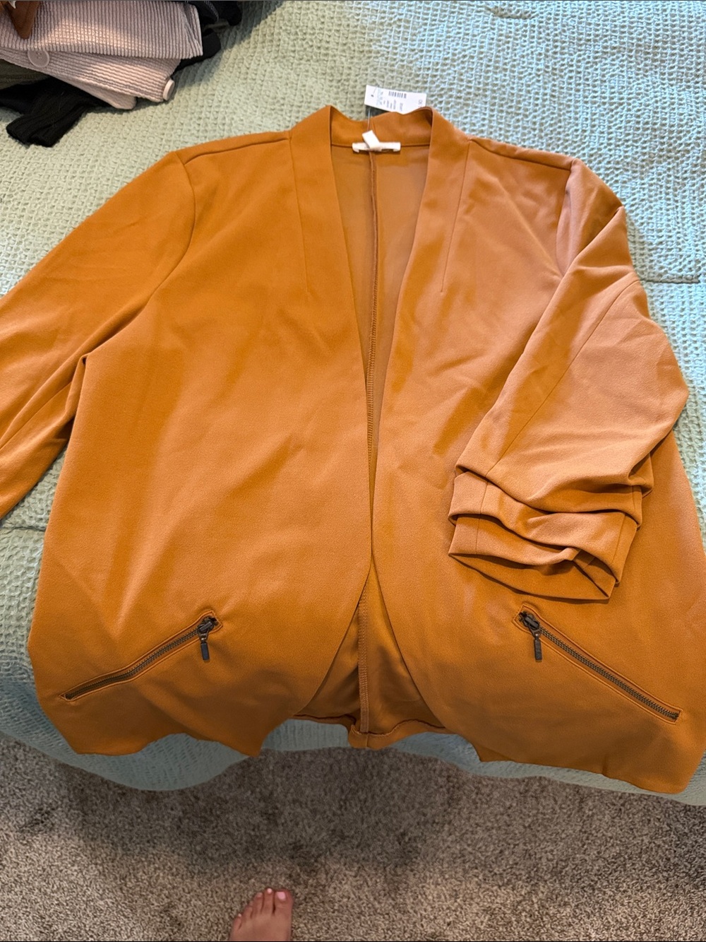 Maurices Rust-Colored Open-Front Blazer